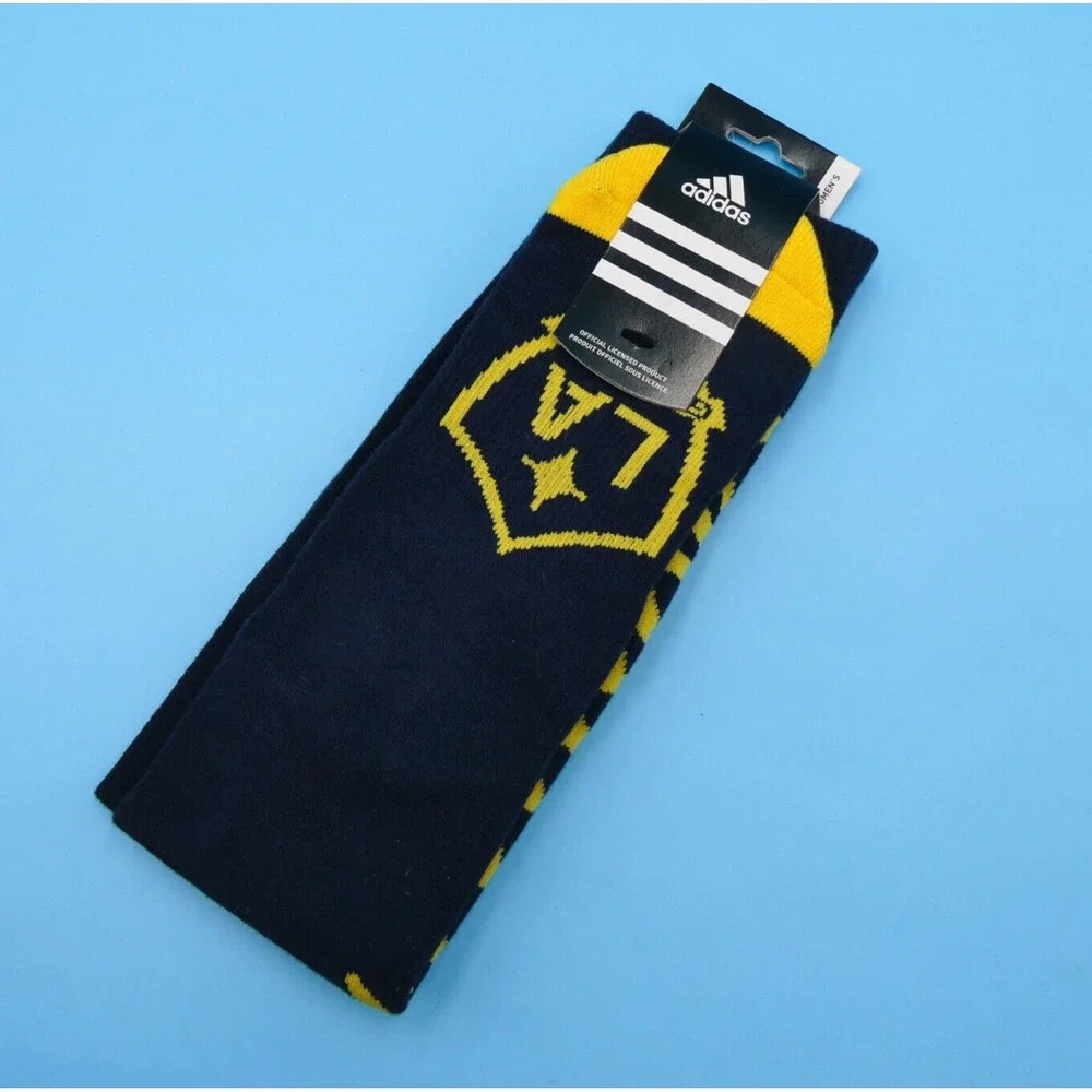 LA Galaxy Crew Socks Womens One Size‎ Adidas Blue Soccer Sports Mid Y2K Tube New